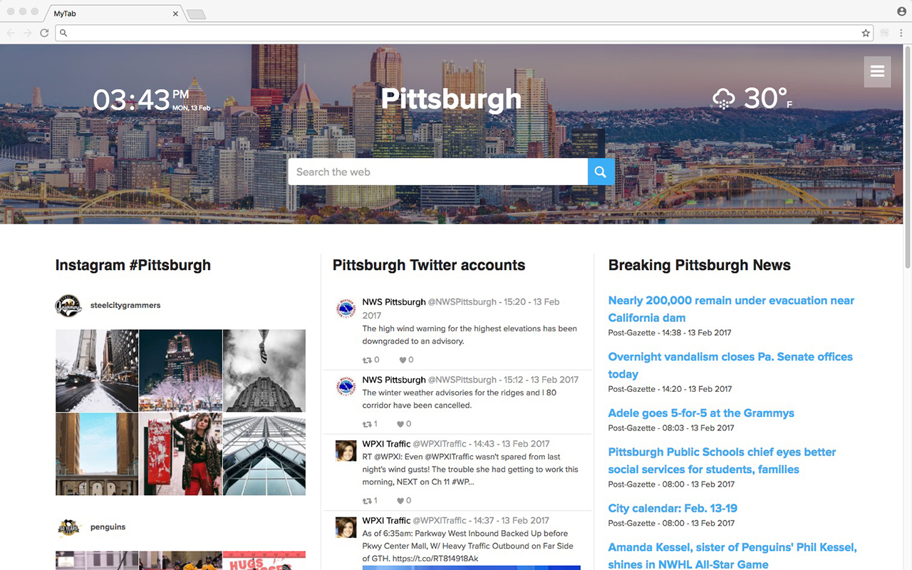 Pittsburgh City News chrome谷歌浏览器插件_扩展第3张截图