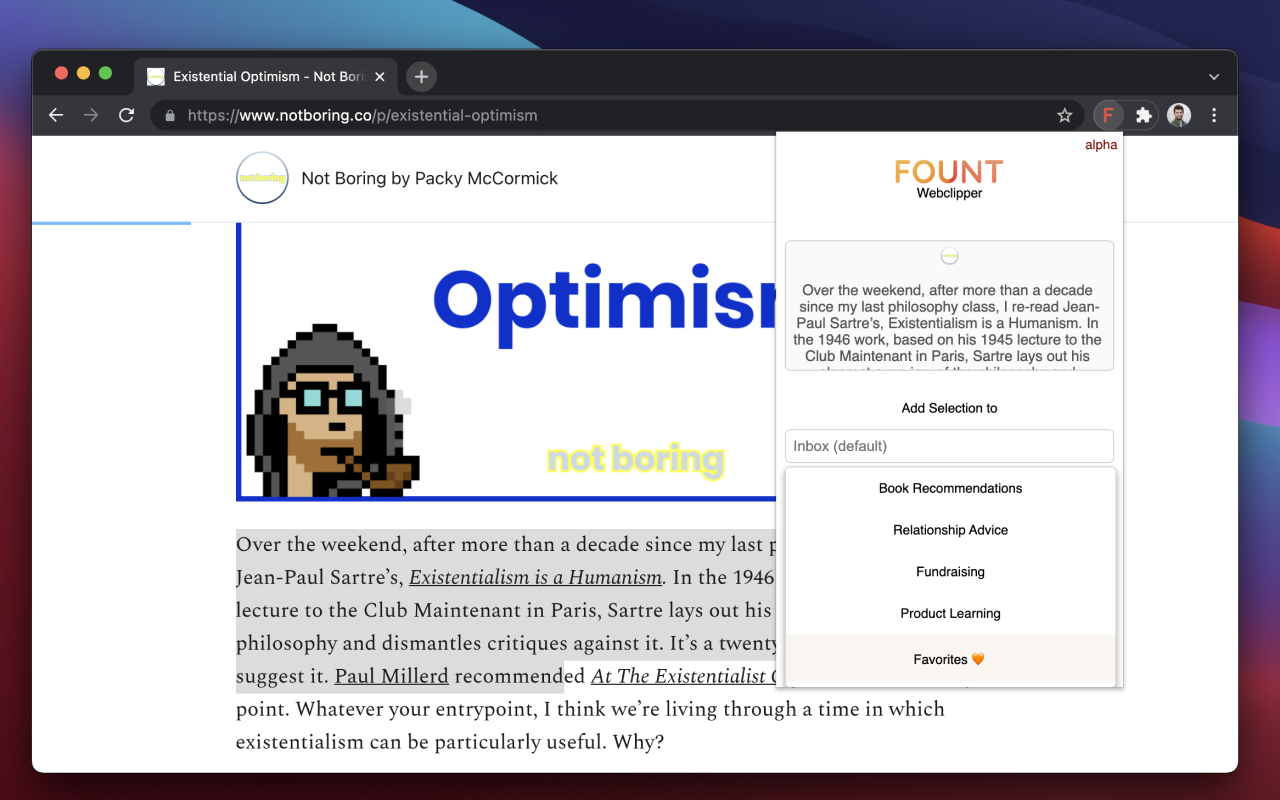 Fount Webclipper chrome谷歌浏览器插件_扩展第2张截图