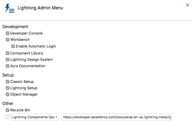 Lightning Admin Menu chrome谷歌浏览器插件_扩展第1张截图