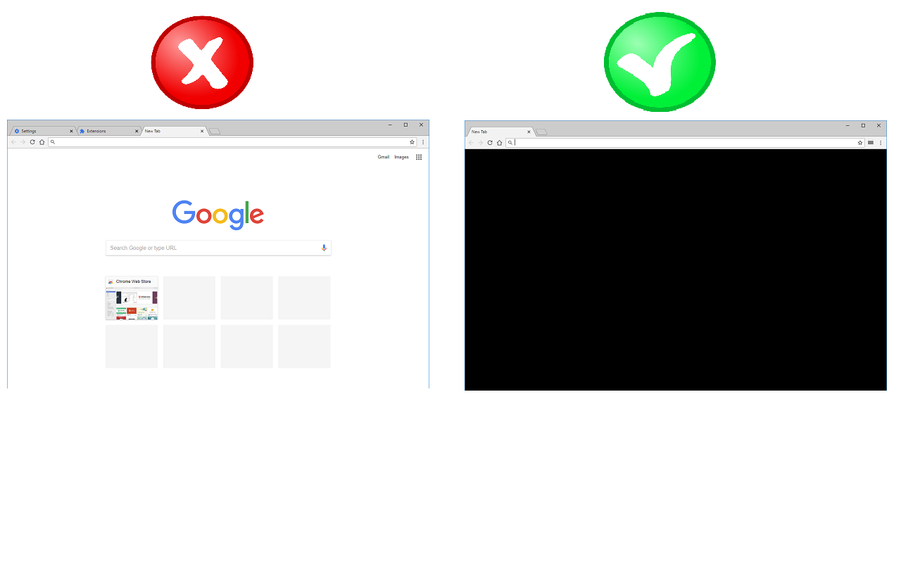 New Tab Blank Black Page chrome谷歌浏览器插件_扩展第1张截图