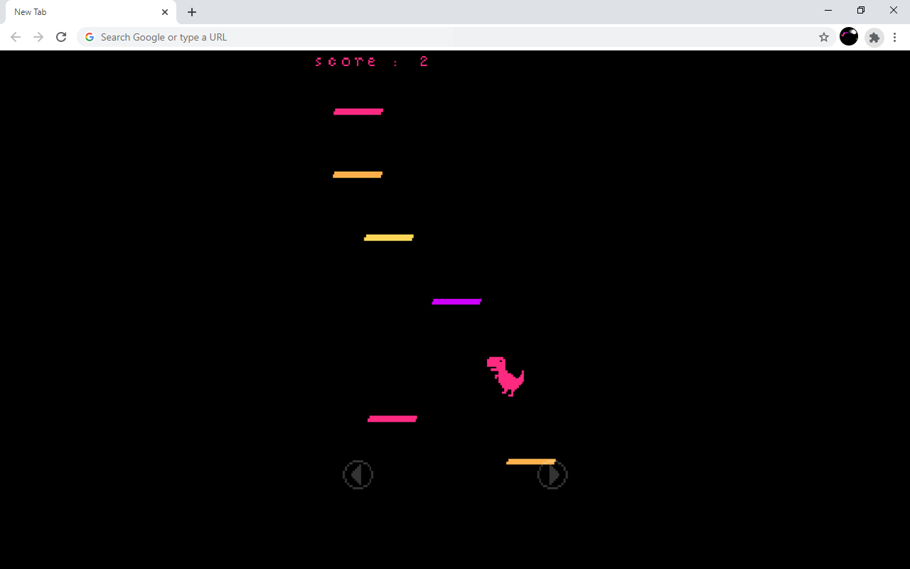 T Rex Doodle Jump Game chrome谷歌浏览器插件_扩展第1张截图