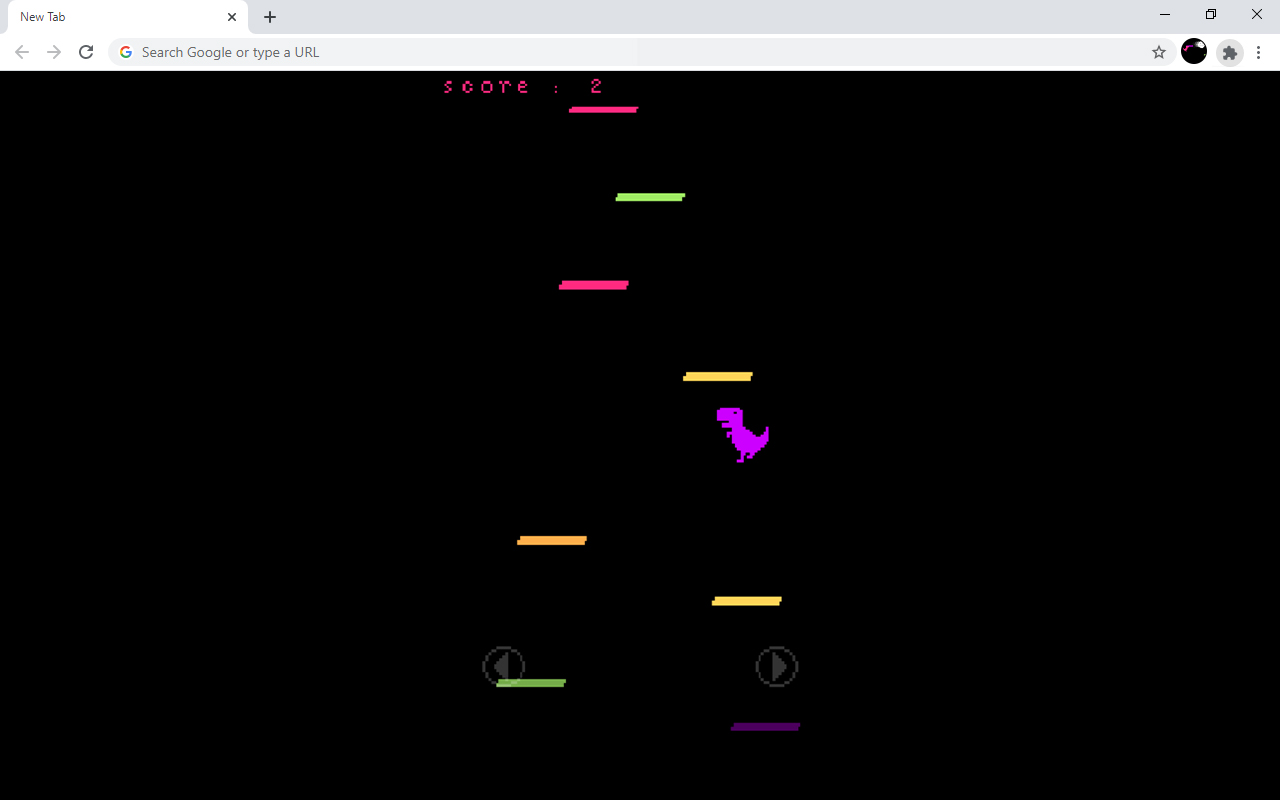 T Rex Doodle Jump Game chrome谷歌浏览器插件_扩展第4张截图