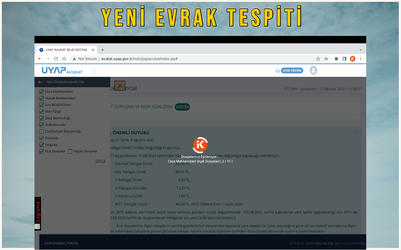 İMEREK UYAP AVUKAT YARDIMCISI chrome谷歌浏览器插件_扩展第3张截图