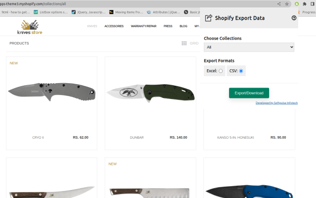 Shopify Export Data chrome谷歌浏览器插件_扩展第1张截图