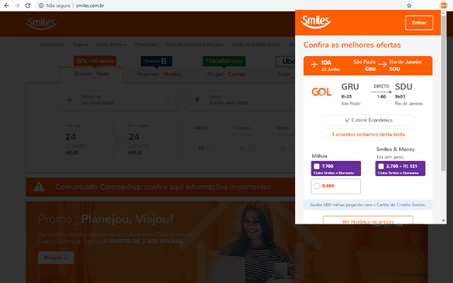 Smiles - Para Onde Viajar? chrome谷歌浏览器插件_扩展第1张截图