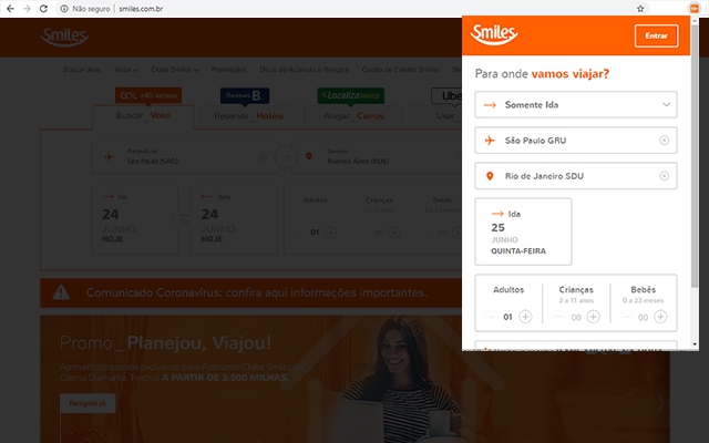 Smiles - Para Onde Viajar? chrome谷歌浏览器插件_扩展第2张截图