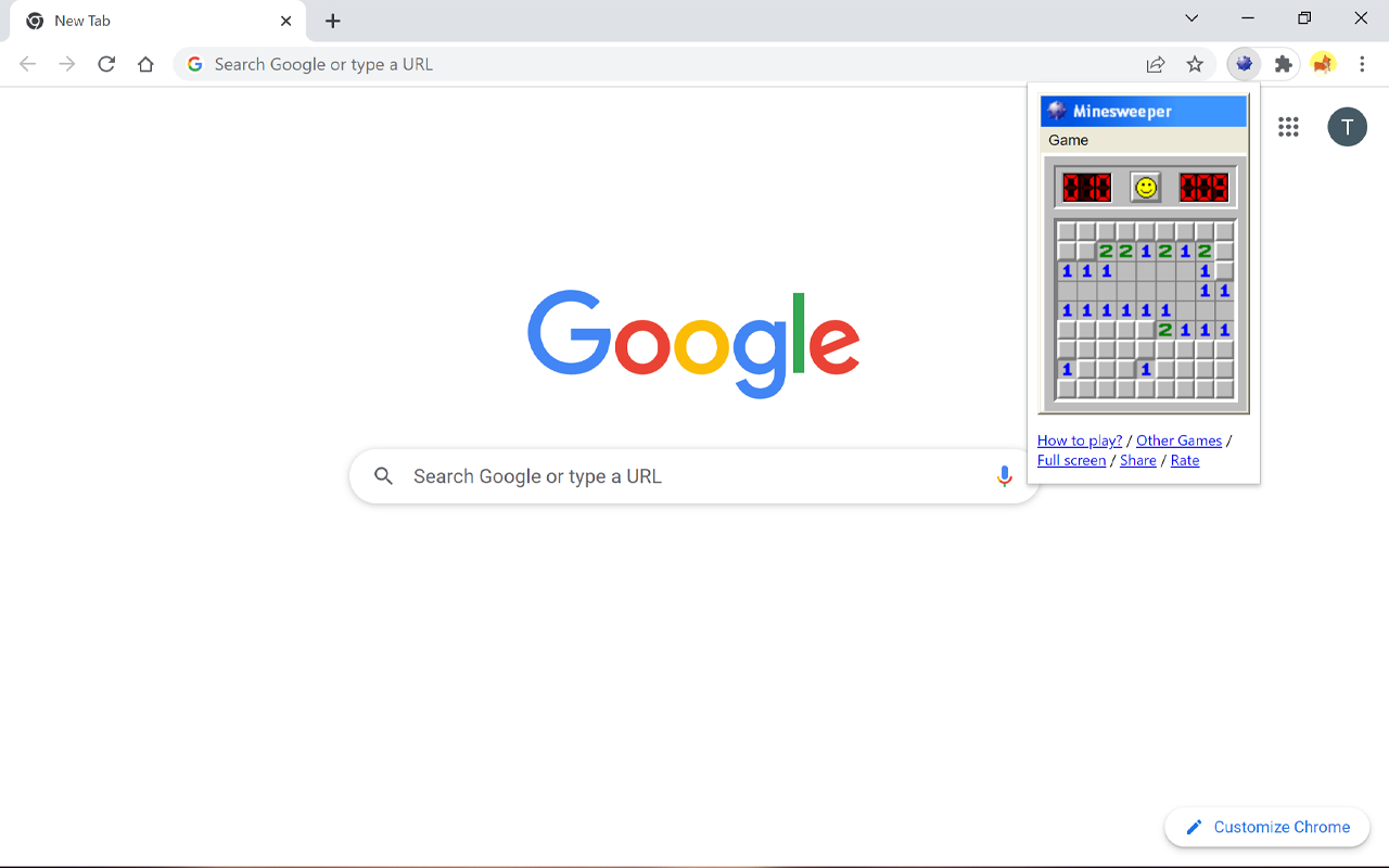 Classic Minesweeper Offline Game chrome谷歌浏览器插件_扩展第1张截图