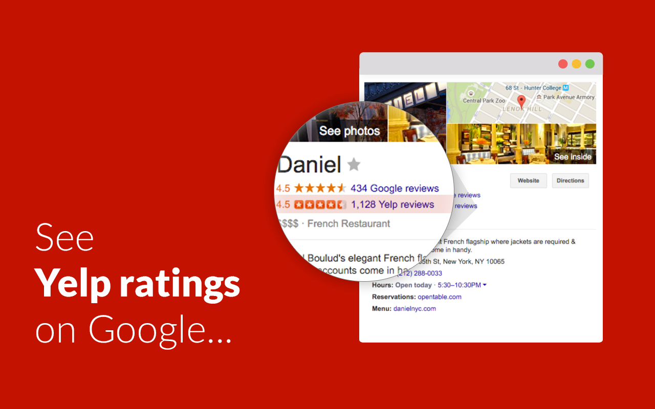 Yelpify chrome谷歌浏览器插件_扩展第2张截图