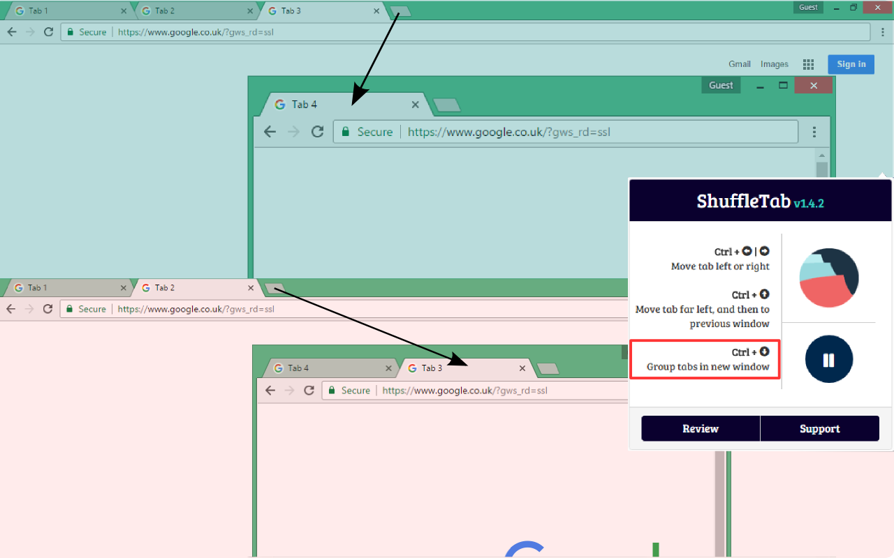 ShuffleTab chrome谷歌浏览器插件_扩展第1张截图