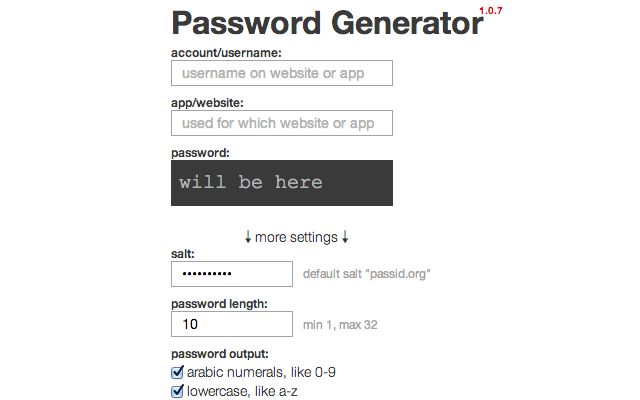 Password Generator chrome谷歌浏览器插件_扩展第2张截图