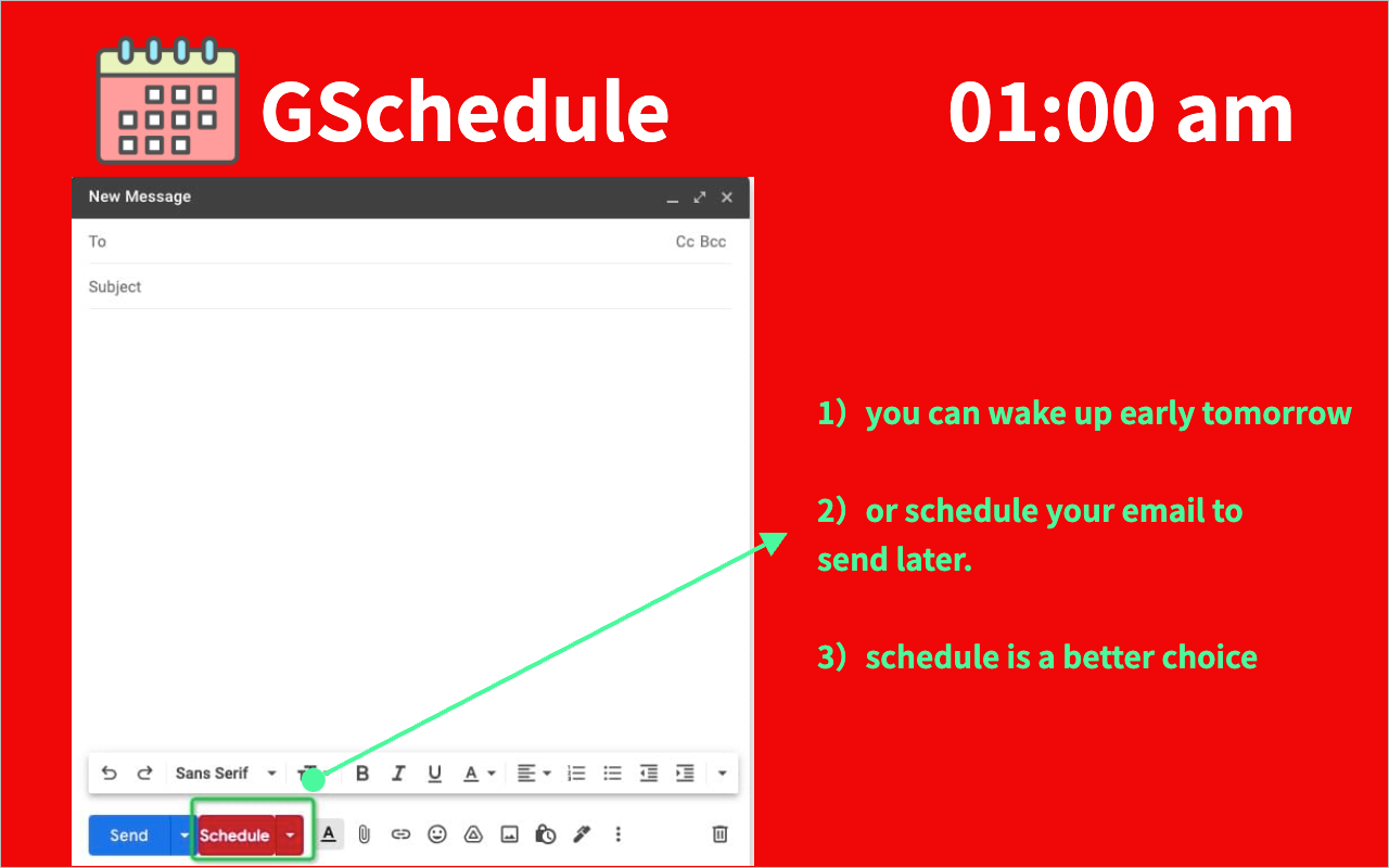 Schedule Email by Gmail chrome谷歌浏览器插件_扩展第1张截图