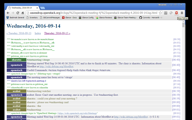 OpenStack Eavesdrop IRC Filter chrome谷歌浏览器插件_扩展第2张截图