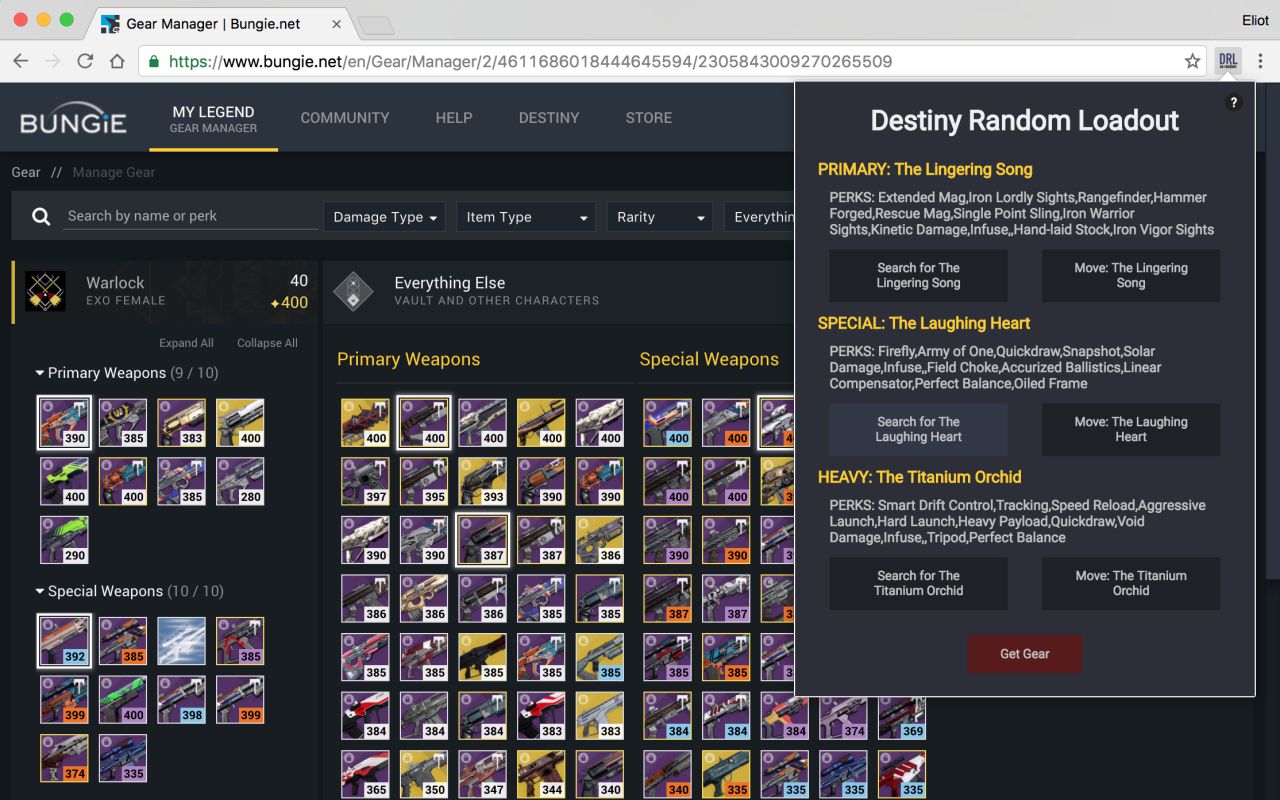 Destiny Random Loadout chrome谷歌浏览器插件_扩展第1张截图