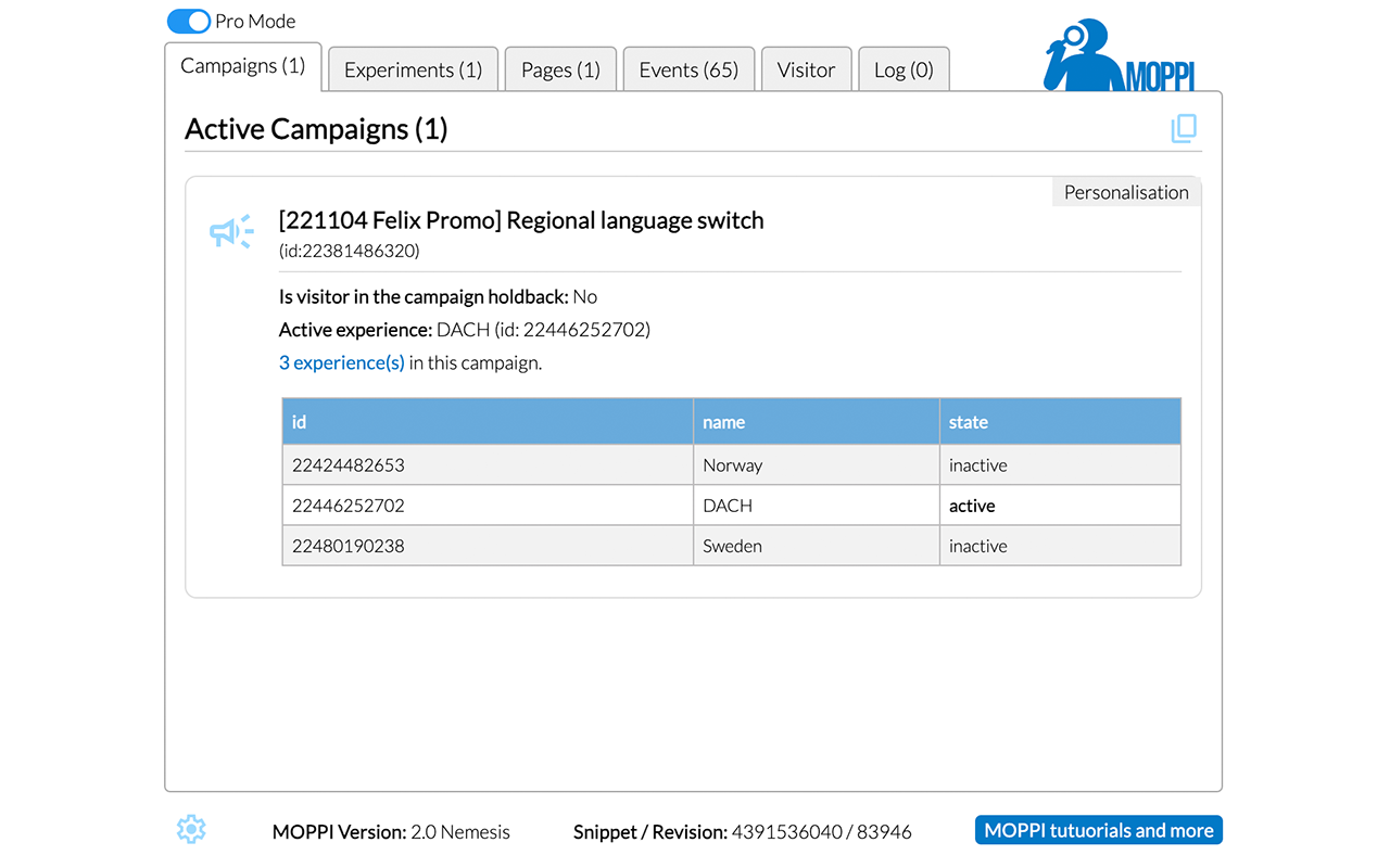 MOPPI - my Optimizely Power Inspector chrome谷歌浏览器插件_扩展第6张截图