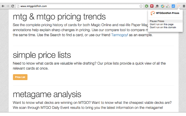 MTG Prices by MTGGoldfish chrome谷歌浏览器插件_扩展第3张截图