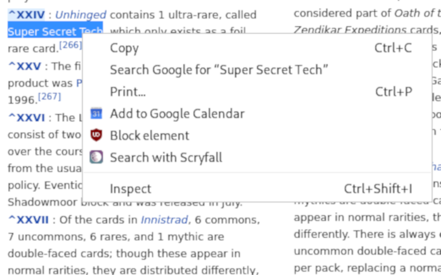 Scryfall Context Menu chrome谷歌浏览器插件_扩展第1张截图