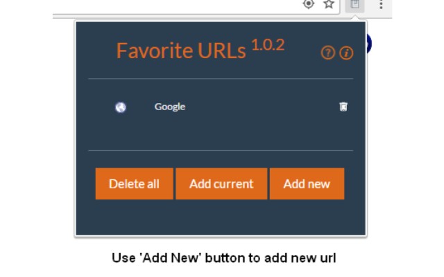 Favorite Urls chrome谷歌浏览器插件_扩展第2张截图
