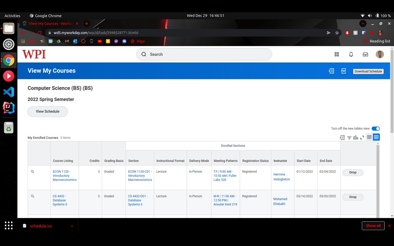 Workday Schedule Exporter chrome谷歌浏览器插件_扩展第1张截图