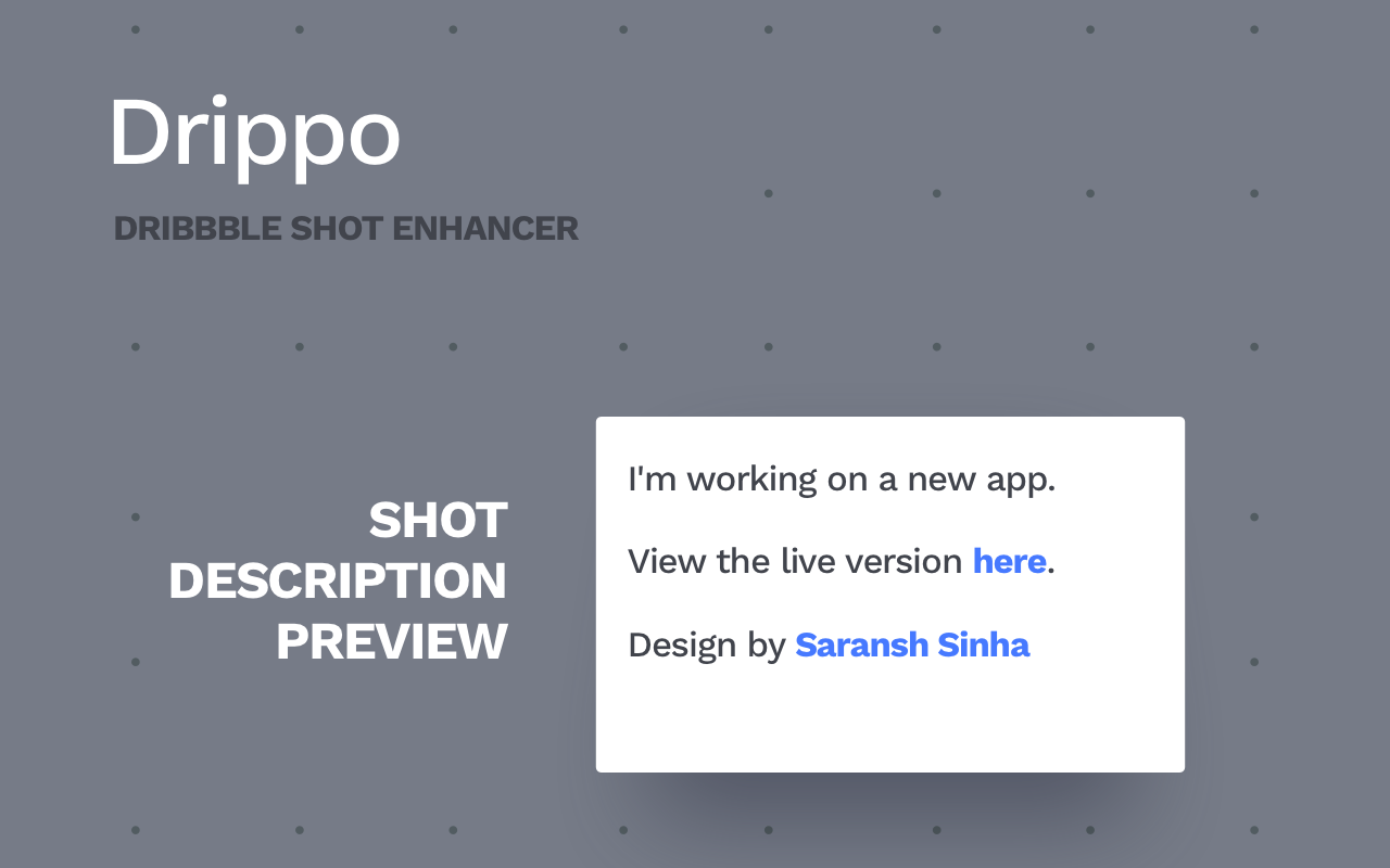 Drippo: Dribbble Shot Enhancer chrome谷歌浏览器插件_扩展第2张截图