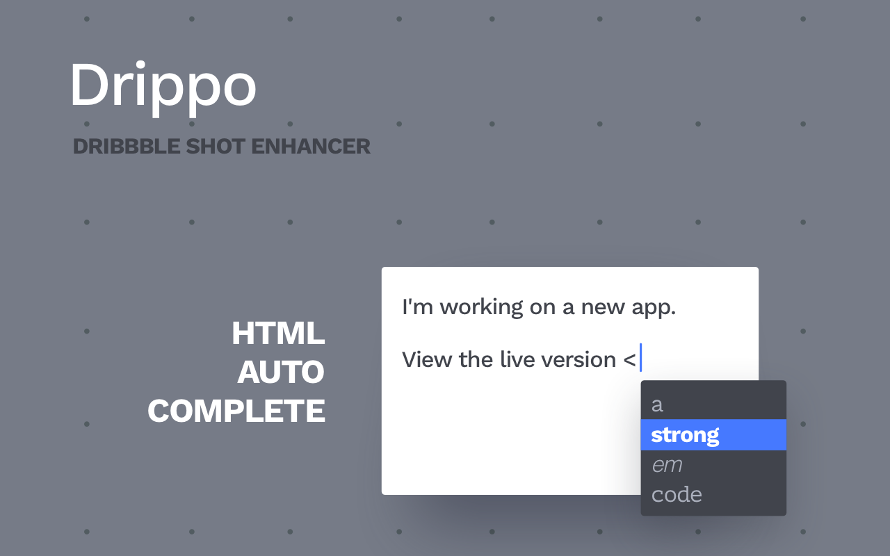 Drippo: Dribbble Shot Enhancer chrome谷歌浏览器插件_扩展第4张截图