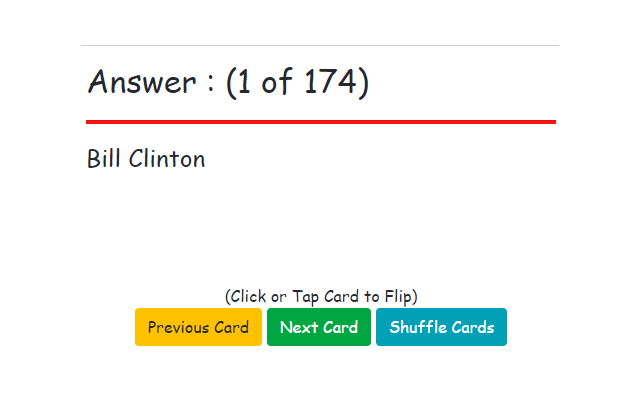 Flash Cards : US Presidents chrome谷歌浏览器插件_扩展第2张截图