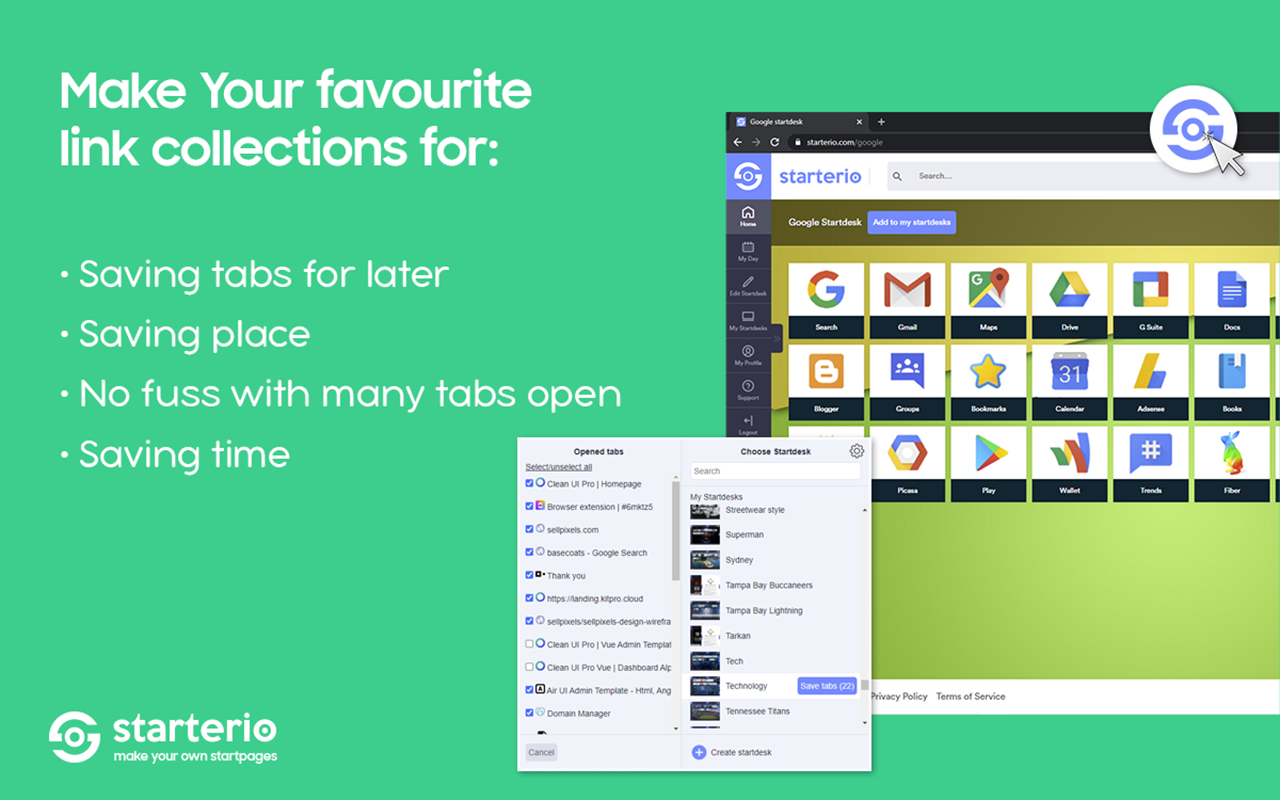 Starterio chrome谷歌浏览器插件_扩展第2张截图