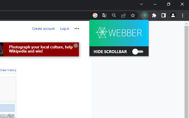 Webber | The scrollbar hider chrome谷歌浏览器插件_扩展第1张截图