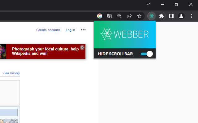 Webber | The scrollbar hider chrome谷歌浏览器插件_扩展第2张截图