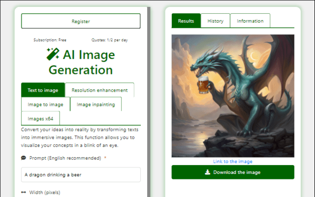 AI图像生成 chrome谷歌浏览器插件_扩展第1张截图