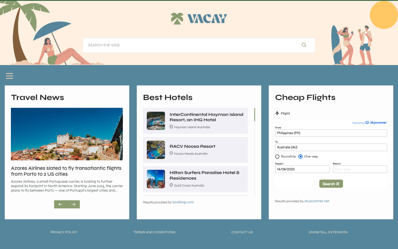 Vacay chrome谷歌浏览器插件_扩展第3张截图
