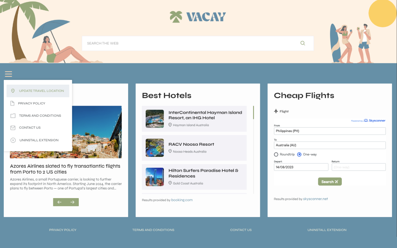 Vacay chrome谷歌浏览器插件_扩展第5张截图
