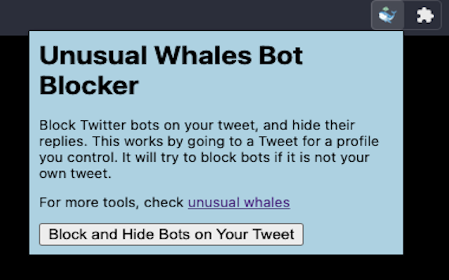 Unusual Whales Twitter Bot Blocker chrome谷歌浏览器插件_扩展第2张截图