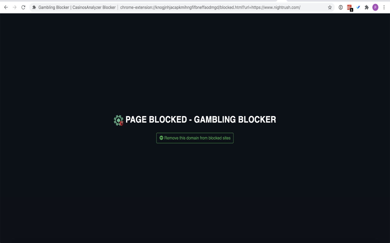 Gambling Blocker | CasinosAnalyzer Blocker chrome谷歌浏览器插件_扩展第2张截图