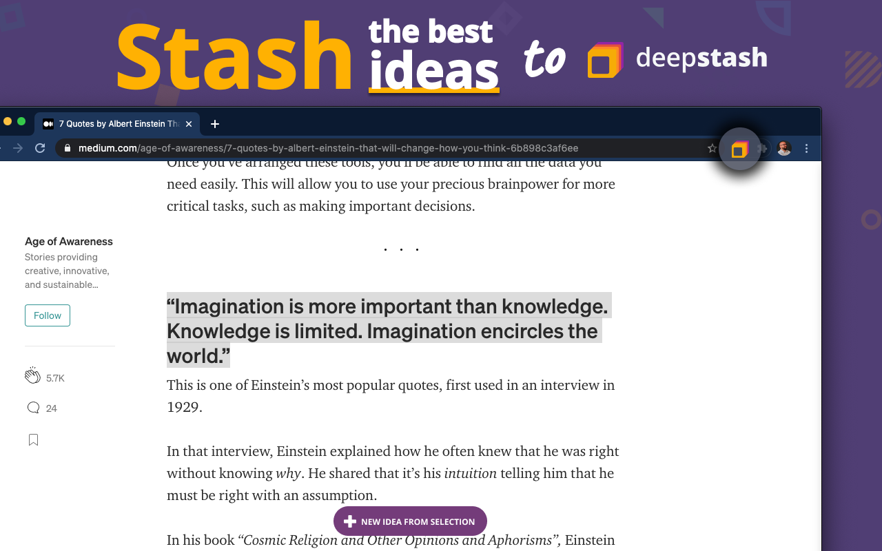 Deepstash - Stash Ideas chrome谷歌浏览器插件_扩展第3张截图