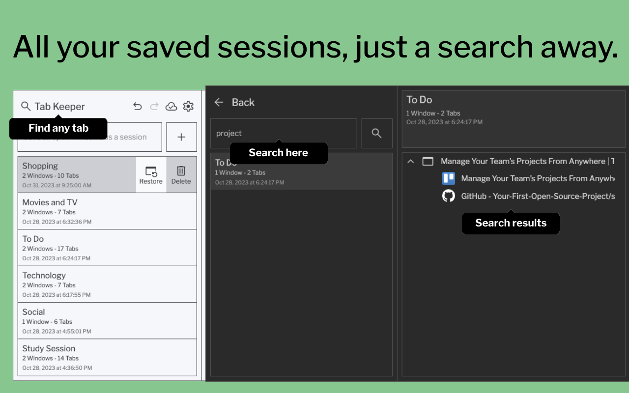 Tab Keeper - Chrome Tab Manager & Sync Tool chrome谷歌浏览器插件_扩展第2张截图