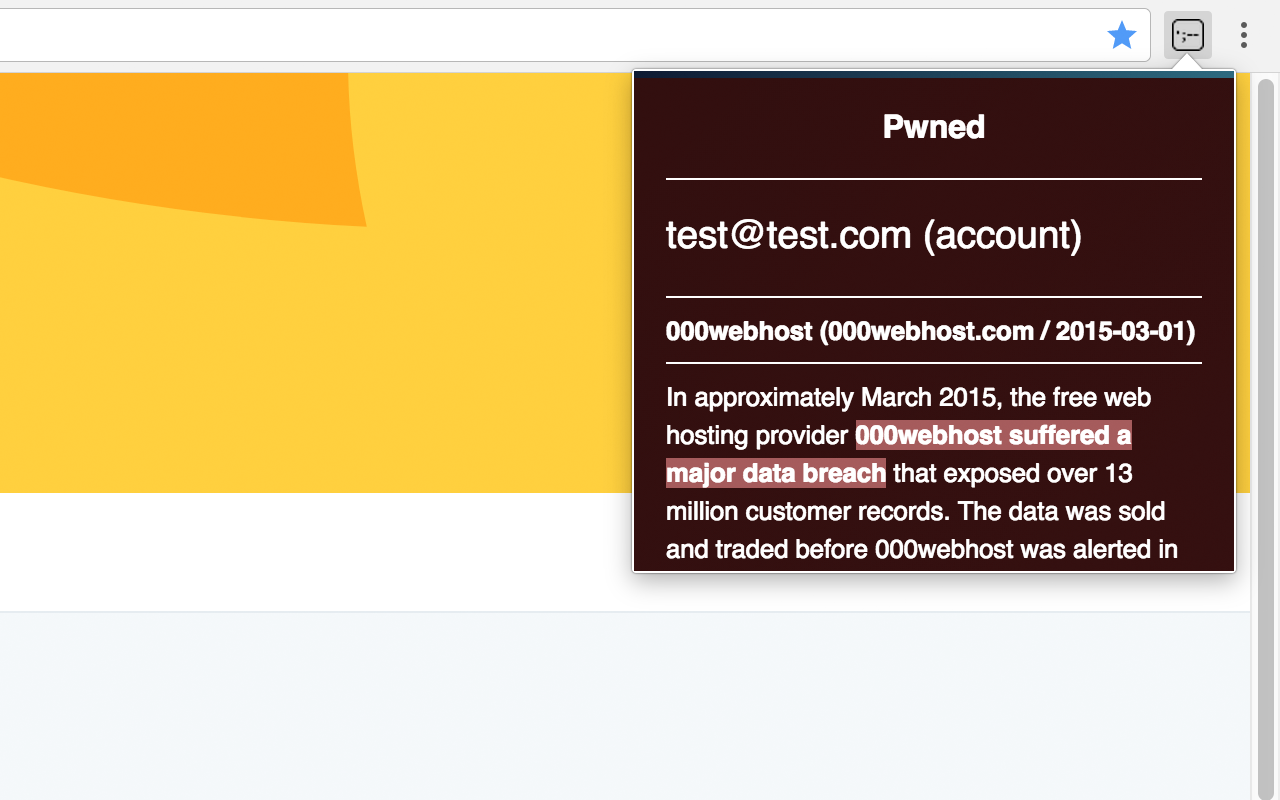 HIBP Checker chrome谷歌浏览器插件_扩展第2张截图