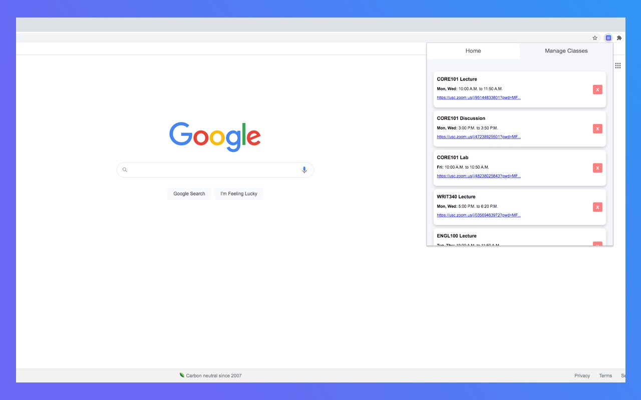 Attend Zoom Classes chrome谷歌浏览器插件_扩展第1张截图