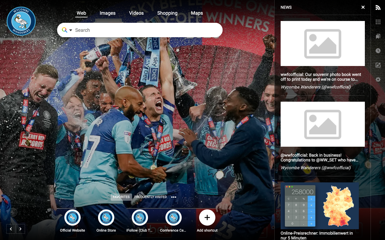 Wycombe Wanderers Football Club chrome谷歌浏览器插件_扩展第2张截图