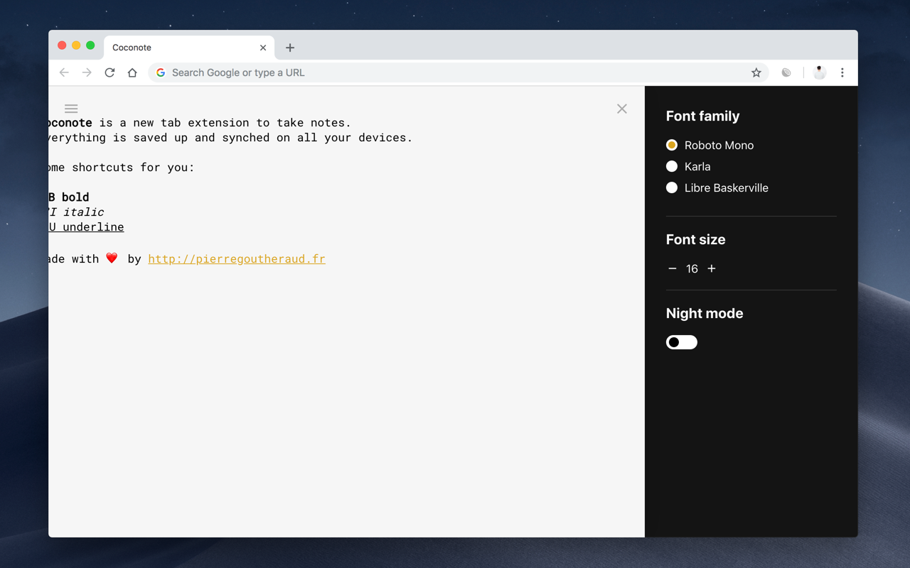 Coconote chrome谷歌浏览器插件_扩展第1张截图