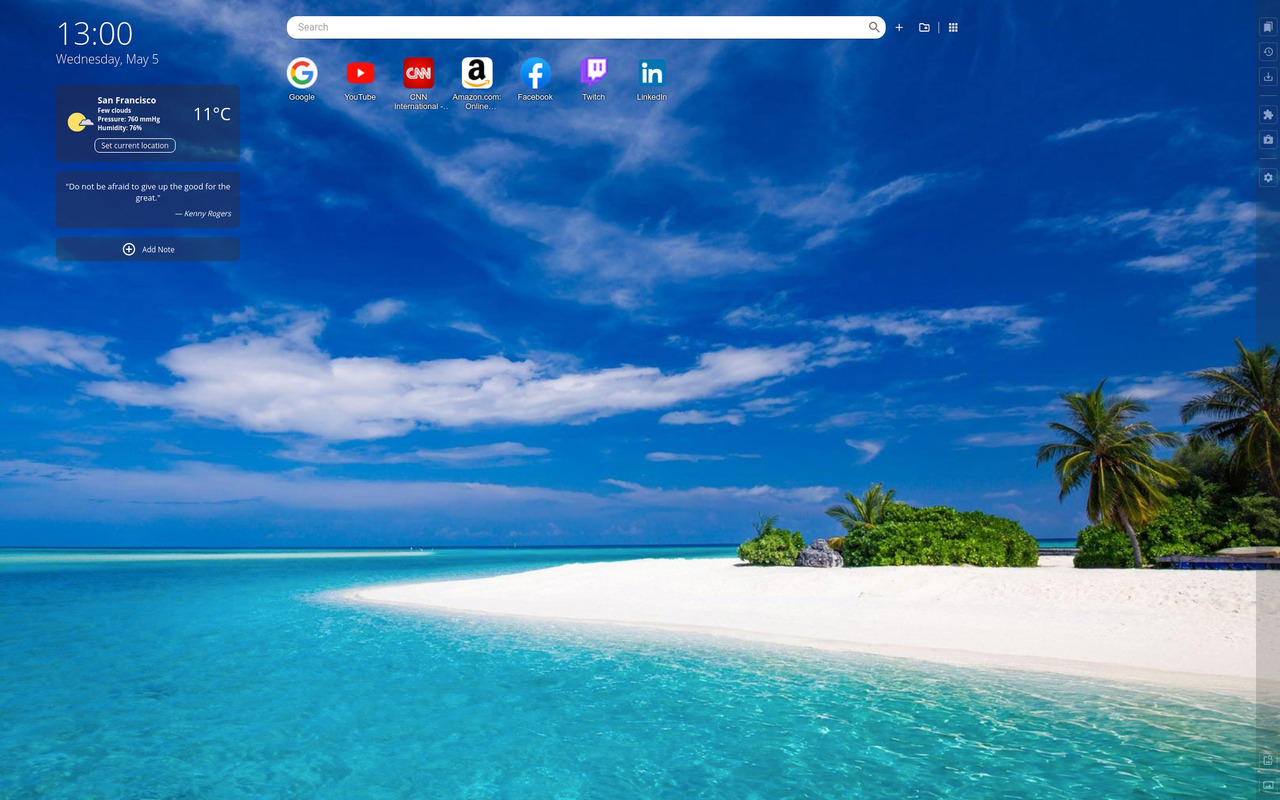 Ocean & Beach Wallpapers New Tab chrome谷歌浏览器插件_扩展第1张截图