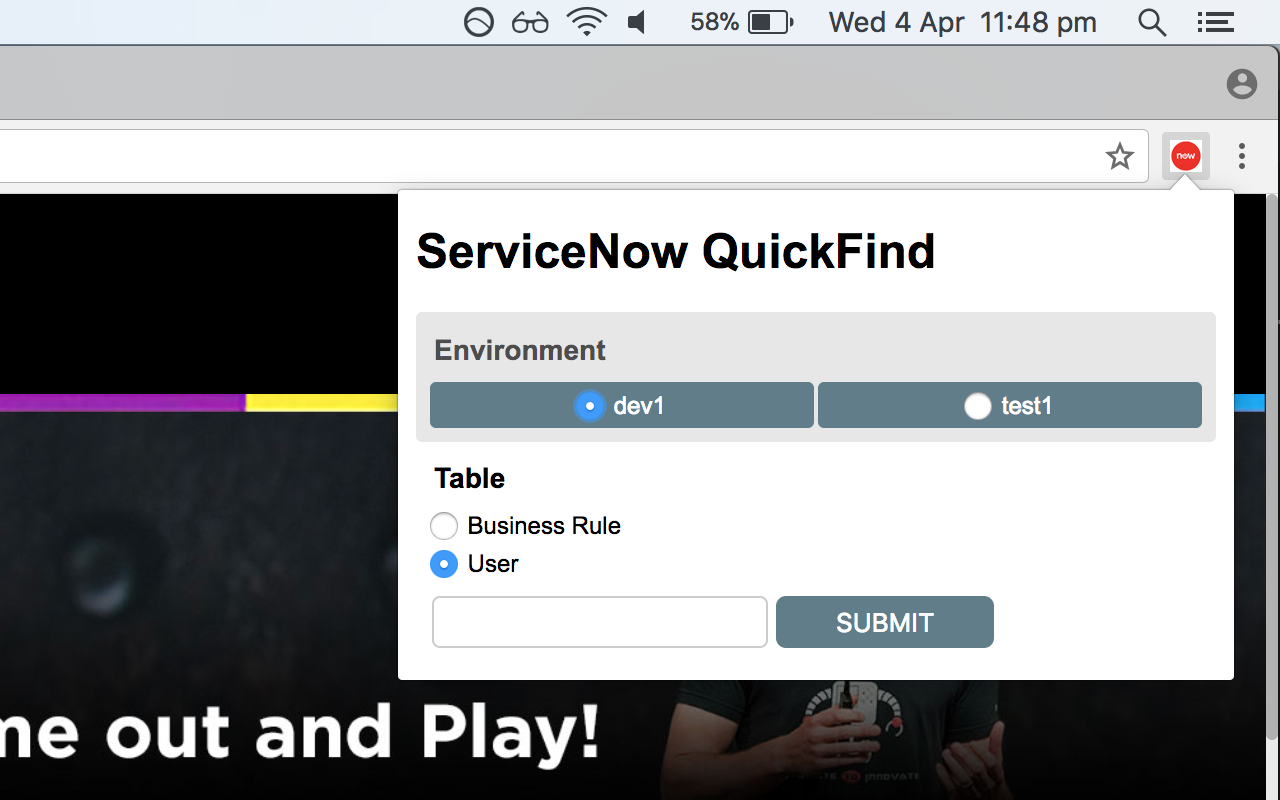ServiceNow Quickfind chrome谷歌浏览器插件_扩展第1张截图