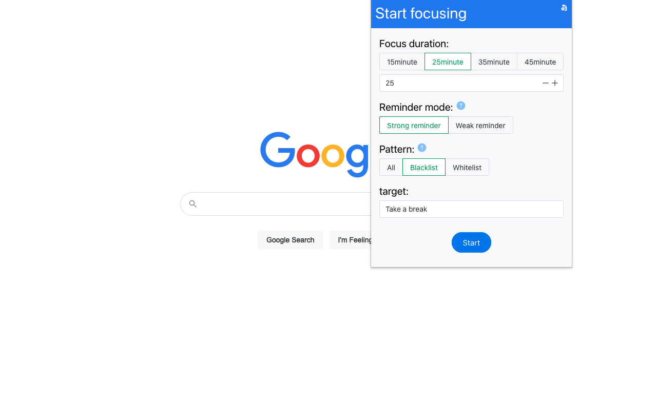 Focus Time chrome谷歌浏览器插件_扩展第5张截图