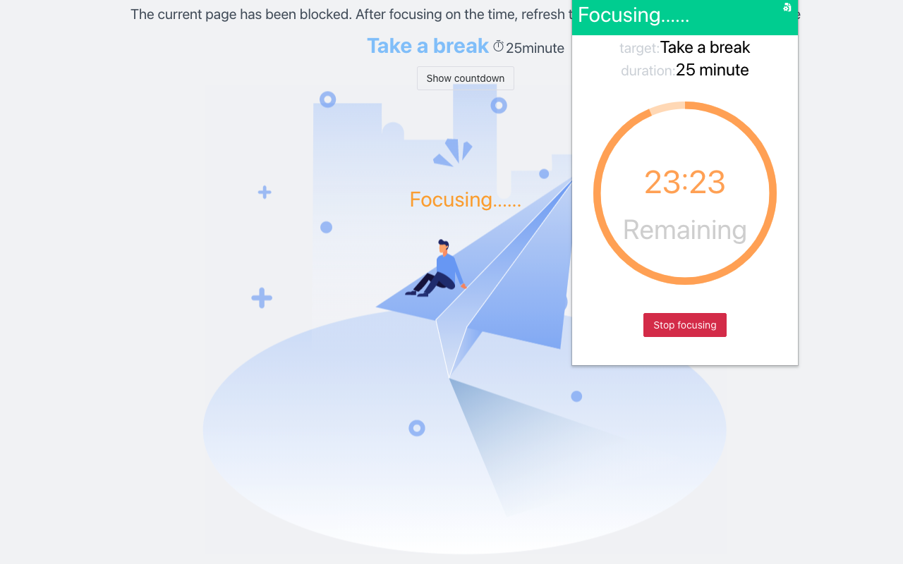 Focus Time chrome谷歌浏览器插件_扩展第6张截图