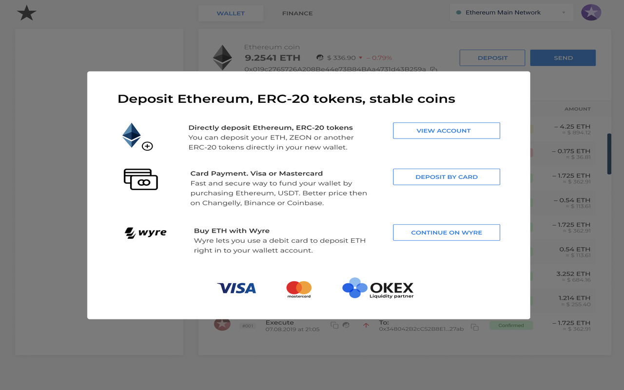 ZEON Wallet chrome谷歌浏览器插件_扩展第5张截图