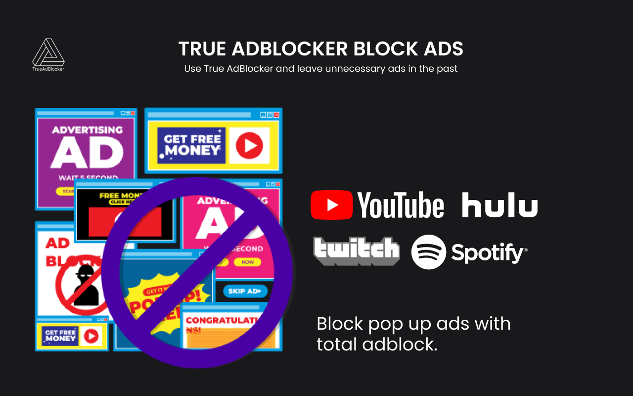 True AdBlocker - free adblocker chrome谷歌浏览器插件_扩展第1张截图