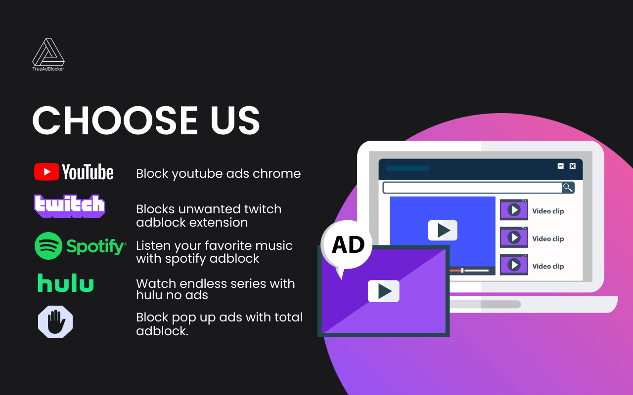True AdBlocker - free adblocker chrome谷歌浏览器插件_扩展第2张截图