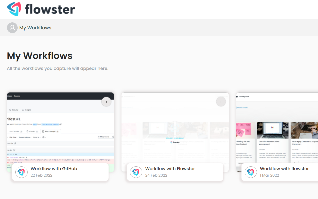 Flowster Capture: screenshots, training, SOPs chrome谷歌浏览器插件_扩展第1张截图