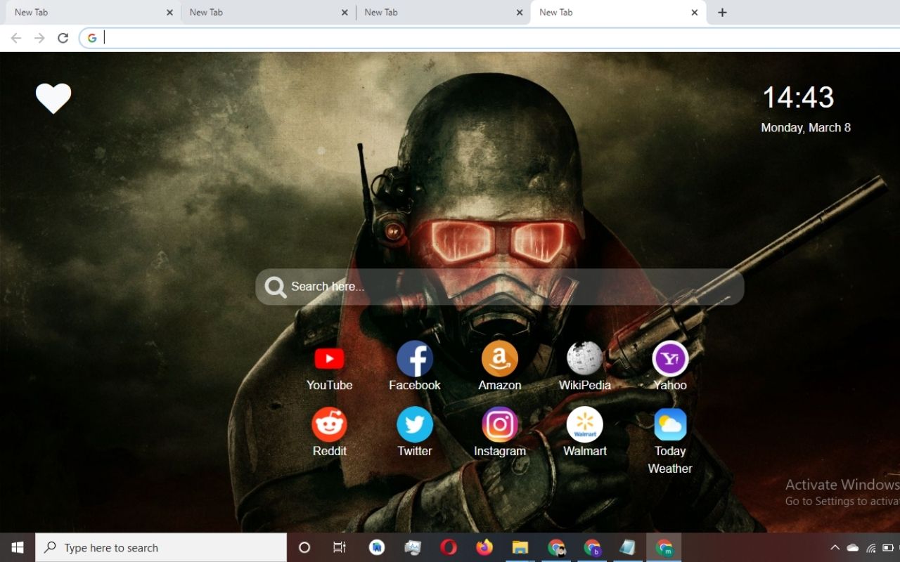 Fallout Wallpaper New Tab Theme [Install Now] chrome谷歌浏览器插件_扩展第1张截图