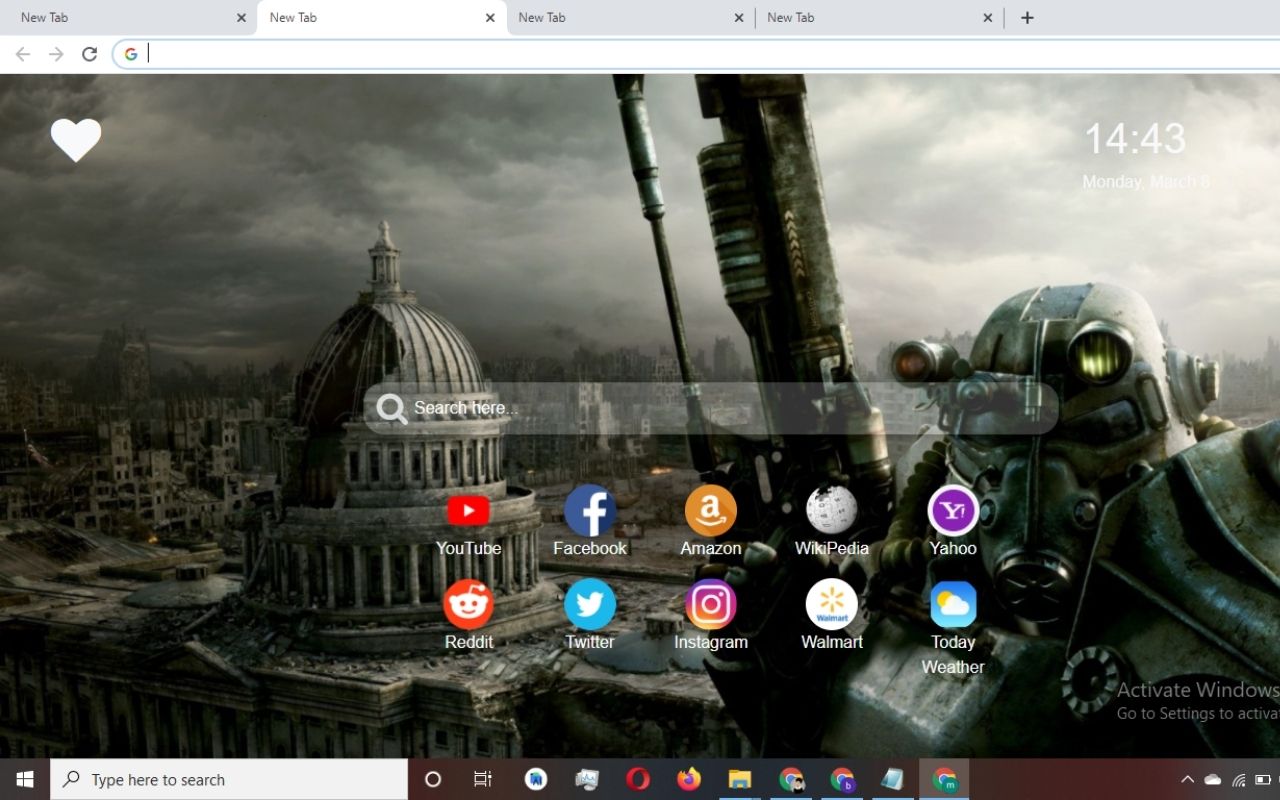 Fallout Wallpaper New Tab Theme [Install Now] chrome谷歌浏览器插件_扩展第3张截图