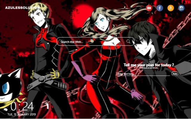 Persona 5 Wallpaper - New Tab Theme chrome谷歌浏览器插件_扩展第2张截图